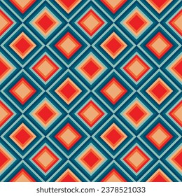 Retro geometric seamless pattern vector image