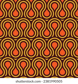 Retro geometric seamless pattern vector image