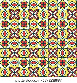 Retro geometric seamless pattern vector image