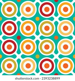 Retro geometric seamless pattern vector image
