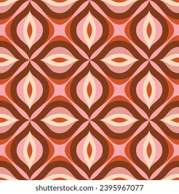 Retro geometric seamless pattern vector image
