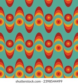Retro geometric seamless pattern vector image