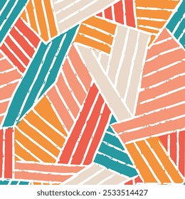 Modelo inconsútil geométrico retro para el Fondo de pantalla, papel de embalaje, scrapbooking, papelería, impresiones textiles, fondos, utensilios de cocina, etc. EPS 10