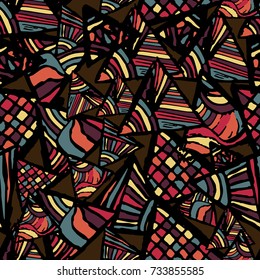 Retro geometric seamless patterns.  Abstract  textures. Triangle.  style for printing, website, fabric, poster, cards. 