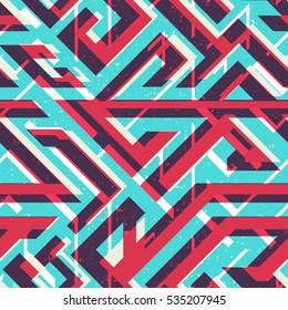 Retro geometric seamless texture (vector eps 10)