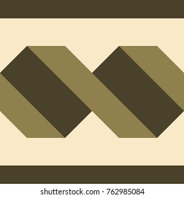 Retro geometric seamless tile vector design for the edges.