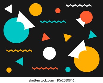 Retro geometric shape. Abstract pop art pattern.