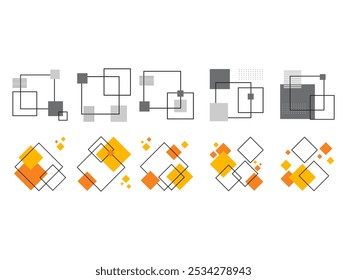 Retro Geometric Shapes Element Set 