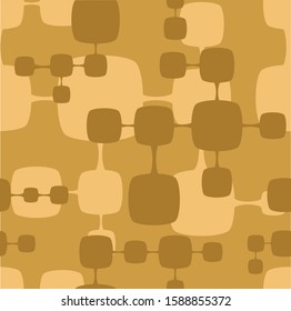 Retro geometric shapes with seamless pattern
