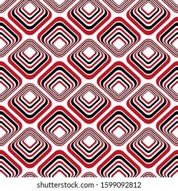 Retro geometric shapes with seamless pattern