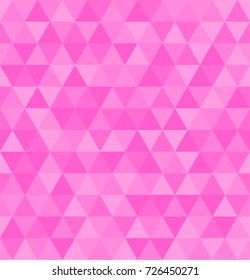 Retro Geometric Triangle Seamless Repeating Background Pattern In Vector Format. Mosaic Of Several Shades Of Pink
