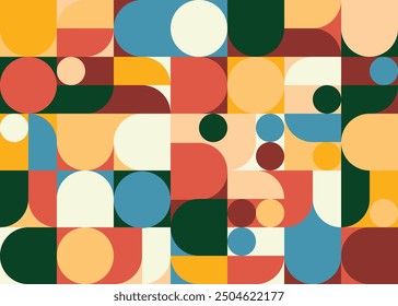 retro geometric vector geometric pattern background design foe cover, poster, print