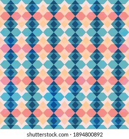 Retro geometric vector seamless pattern.