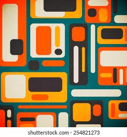 retro geometrical abstract background, vector format