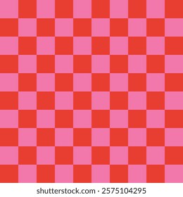 Retro geometrical checkered seamless pattern with colorful squares. Love Valentine's Day romantic background for february 14