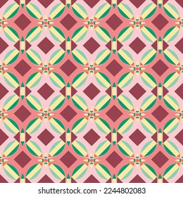 RETRO GEOMETRICAL SEAMLESS PATTERN VECTOR