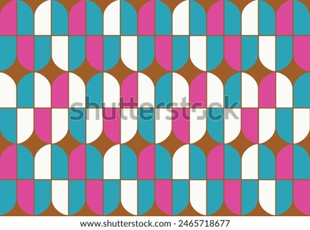 RETRO GEOMETRICAL SEAMLESS PATTERN VECTOR