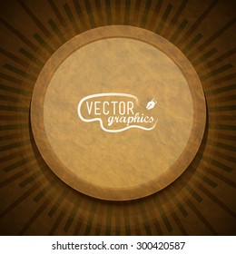 Retro geometrical sunburst pattern. Vector Template