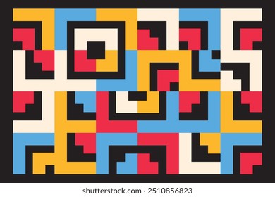 retro geomrty pattern vector waalpaper.