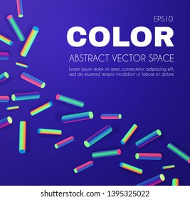 Retro Geonetric Background. Neon Vibrant Color. Trendy Motion Design.