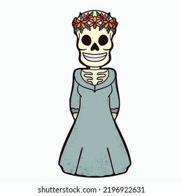 Retro Ghost Halloween design t-shirt design. Cute cartoon. vintage vector illustration