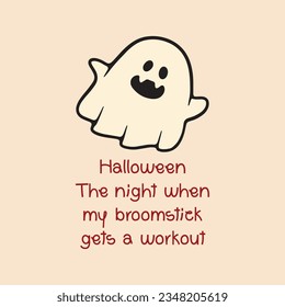 Retro Ghost Halloween t-shirt design. Cute cartoon. vintage vector illustration