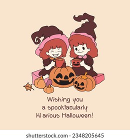 Retro Ghost Halloween t-shirt design. Cute cartoon. vintage vector illustration