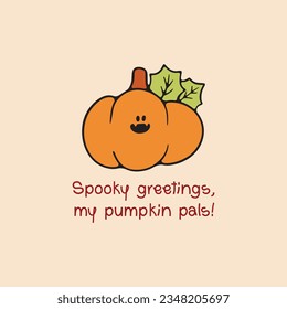 Retro Ghost Halloween t-shirt design. Cute cartoon. vintage vector illustration