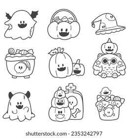 Retro Ghost Halloween t-shirt design. Cute cartoon. vintage vector illustration