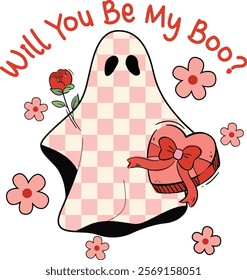 Retro Ghost Will You Be My Boo 