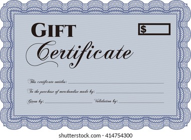 Retro Gift Certificate. Customizable, Easy to edit and change colors. With background. Good design. 