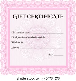 Retro Gift Certificate. Customizable, Easy to edit and change colors. With background. Good design. 