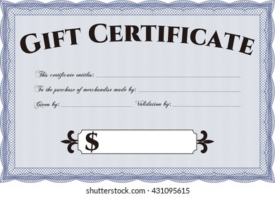 Retro Gift Certificate. Customizable, Easy to edit and change colors. With background. Good design. 