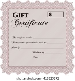 Retro Gift Certificate Good Design Customizable Stock Vector (Royalty ...