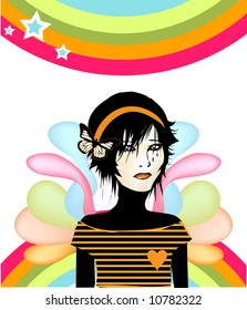 retro girl