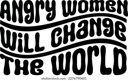 Retro Girl power T-shirt Design, Vector