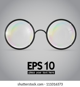 Retro glasses 10eps, Vector science glasses illustration