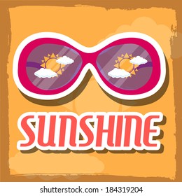 retro glasses background concept. vector illustration