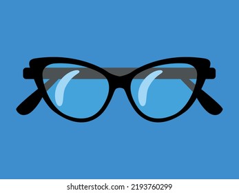 Retro Glasses isolated on background, round glasses, women's and men's accessory. Optics, lens, vintage, 
trend. Vector illustration for optical. 
