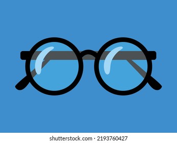 Retro Glasses isolated on background, round glasses, women's and men's accessory. Optics, lens, vintage, 
trend. Vector illustration for optical. 
