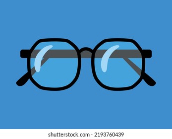 Retro Glasses isolated on background, round glasses, women's and men's accessory. Optics, lens, vintage, 
trend. Vector illustration for optical. 
