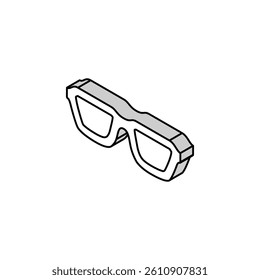 retro glasses optical isometric icon vector. retro glasses optical sign. isolated symbol illustration