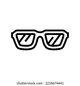 retro glasses optical line icon vector. retro glasses optical sign. isolated contour symbol black illustration