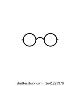 Retro glasses web UI. Sunglasses black silhouettes. Eye glasses icon app game. Vector illustration