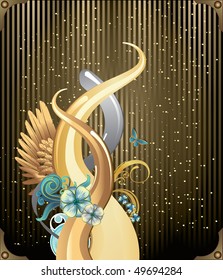 retro glossy abstract vector illustration
