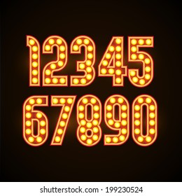 retro glowing font