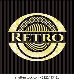 Retro gold badge