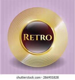 Retro gold badge