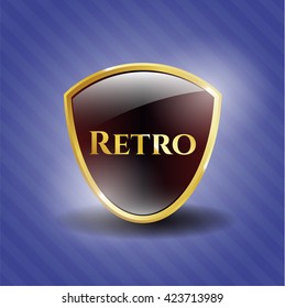 Emblema de oro retro