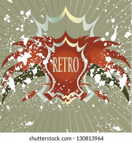 Retro gold shield